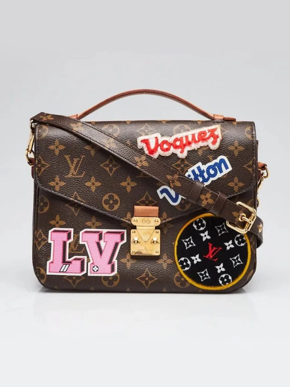 Louis Vuitton Monogram Canvas Patches Pochette Metis Bag